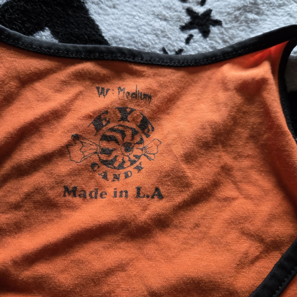 Vera's Eye Candy - Orange Ghost Graphic Tank Top - Picture 3 of 5